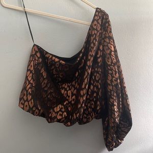 ROSE GOLD ONE SHOULDER TOP